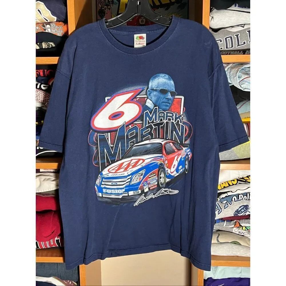 Vintage Y2K Nascar Mark Martin Double Sided Tee